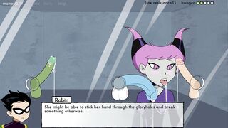 18titans Episode teens - Jinx offer a fellatio to all