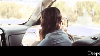 Deeper.Hippy Kelsi Monroe shows businessman the wild life