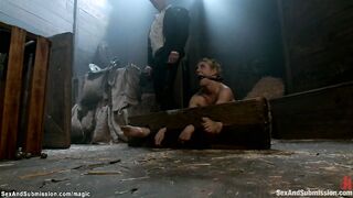 Tattooed busty slave rough banged