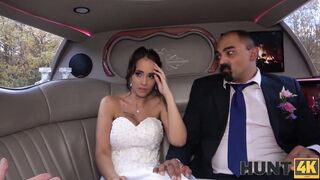 HUNT4K. Excited bimbos into wedding dress fools around not with
