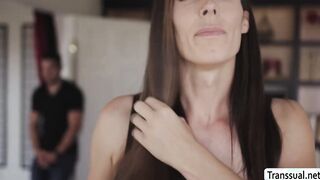 Busty Tbabe barebacked by her stepson