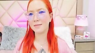 Cute Red Hair Woman Showing Her Cute Little Pussy