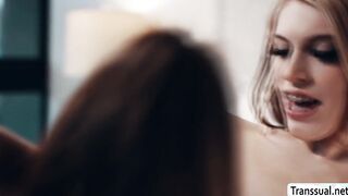 MILF TS barebacks her mad TS stepteen