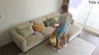 CHEATING HUBBY FUCKS BABYSITTER FOR CANDY