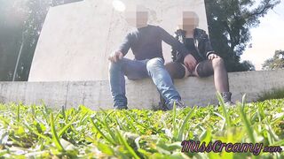 SEX PUBLIC Slutty professor squirt inside outside park with orgasm