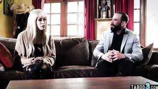 Petite blonde tranny fucked by stepdad