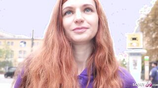 GERMAN SCOUT - Slender Red Haired Ukrainian 18 Year Old Lina Joy Pickup