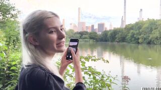 Blowing stranger's penis inside New York central park to let