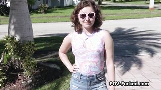 Busty teen milks cock for discount on camera