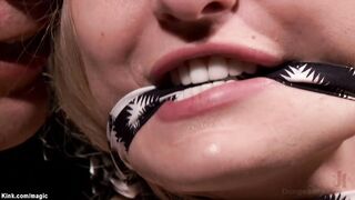 Bound in suspension blond fucked