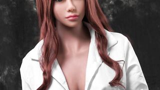 Deepthroat this Real Life Sexdoll Brunette MILF