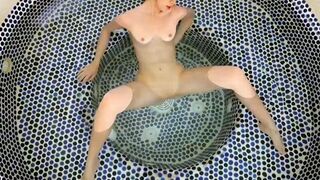 Bath time with petite Asian teen Sowan