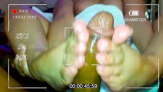 Huge Tit oriental and Hispanic Milf Offer Goddess Devils Pedicure To A Long big black dick until He Jizzes On Her Toes