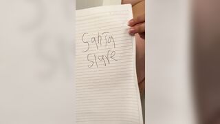 Arab Writing The Name With A Pencil On The Booty