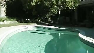 Turned On Bombshell moans as her soak snatch is finger banged outdoor by her dyke friend
