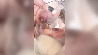 Bombshell Milf gets her huge natural titted drained!