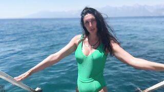 Cutie Stepmom begs to suck. Filthy talk and subtitles