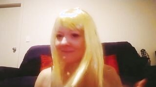 A cheeky play with my blond wig