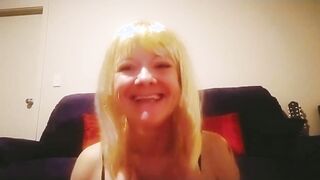 A cheeky play with my blond wig