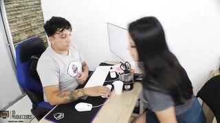 Lusty employee gets ahead with her rich vagina