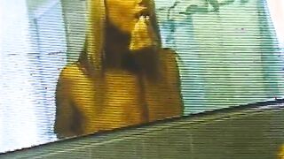 Hottie blonde lesbians eat each other's cunts and vibrator-nailed public