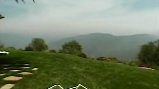 Big Tit beauty relaxes outdoor while getting her cunt tasted