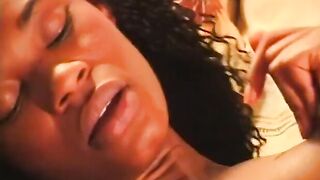 Lusty dyke moans as her snatch gets licked vigorously