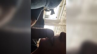 Deep fellatio for adorable and sweet face of my Beauty amateur mistress - Come into her mouth and let her drink every drop