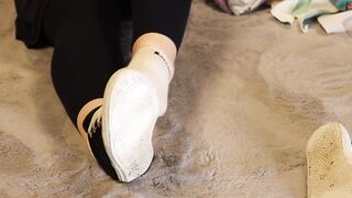 Fiance shows socks and shoes