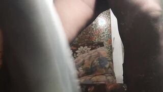Play and squirt on ebony pantyhos