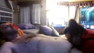 Wifey giving me oral sex while we are both spun