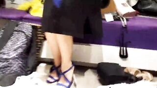 Shoe shopping girlfriend, Hot feets trying new heels