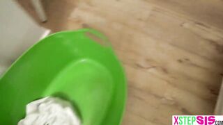 Stuck into the sink was my teens stepsister Liz Jordan