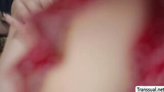 TS Emma Rose fucks guy plumbers wet ass
