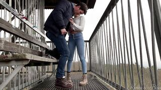 Almost getting caught fucking on a outdoors observation tower over the forest