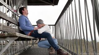 Almost getting caught fucking on a outdoors observation tower over the forest