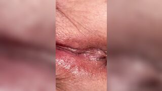Bekkie's sweet cum while husband play with clitoris