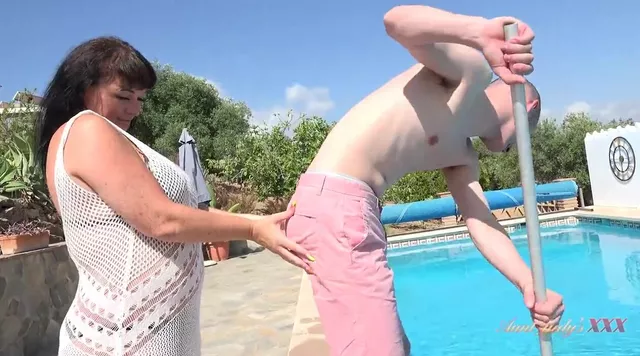 Son Fucks Mom By Pool - Love4Porn.com Presents AuntJudysXXX - 43yo Huge Tit mom Devon Breeze Fucks  the Pool Bro