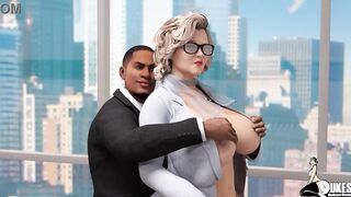 Huge penis corporate executive goes nuts deep in his white