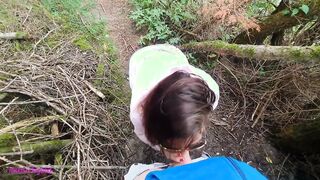 my new Hot public hand job, fellatio into the forest