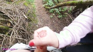 my new Hot public hand job, fellatio into the forest