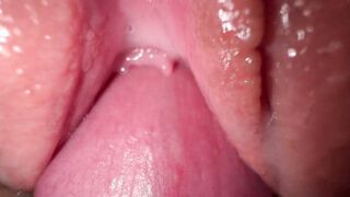 Extremely close up plowed tight 18 vagina