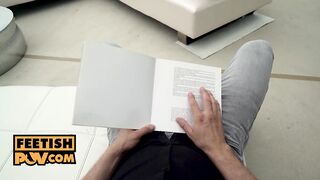 pov - Thin 19 year old Alyssa Bounty riding your old dick