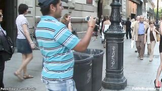 Super hot Euro slave walked naked