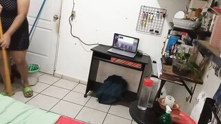 House Cleaning porn video – My ex-wife cleaning the room into dress and g-string
