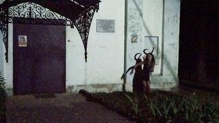 Dance with Shadow on White Wall public