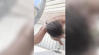 Pee inside the outdoors Shower
