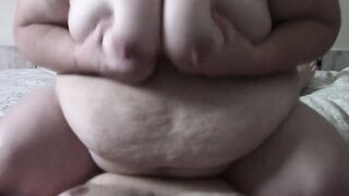 Bekkie plays wih her loevely melons while rides husbands penis