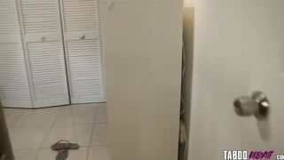 Stepmom's Long Jugs Get Her Stuck Into a Ladder! - TabooHeat