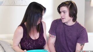 Stepson fucking big tit stepmoms long titted